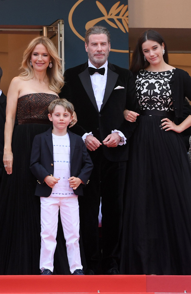 John Travolta, Kelly Preston, Ella Bleu Travolta, Benjamin Travolta, Celeb Kids at Cannes Film Festival